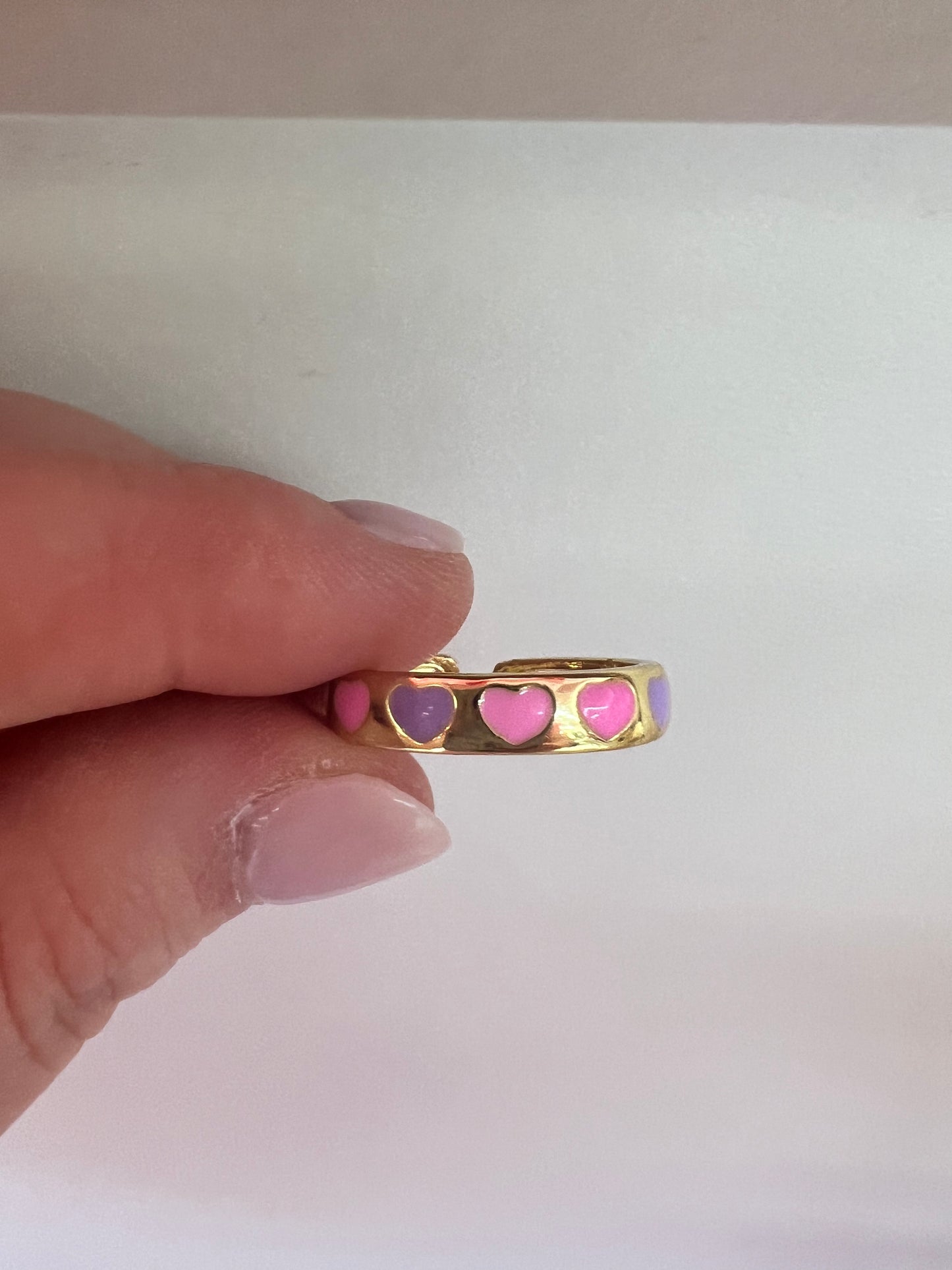 Enamel Heart Ring