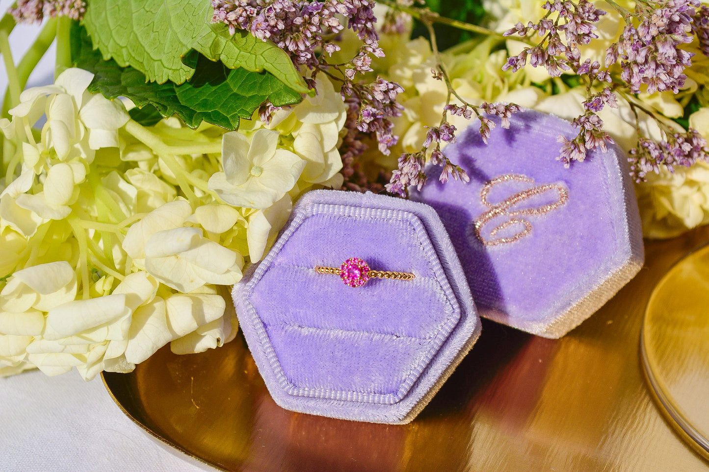 Gemstone Flower Ring