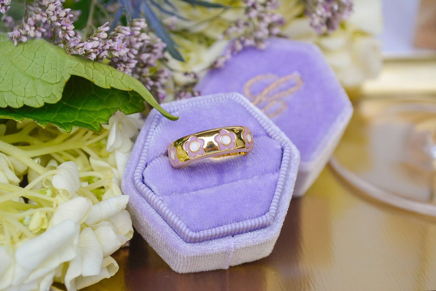 Enamel Flower Ring