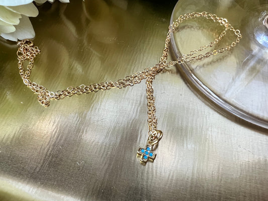 Turquoise Cross Necklace