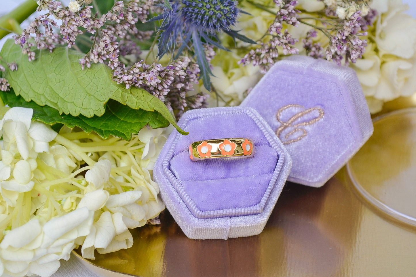 Enamel Flower Ring