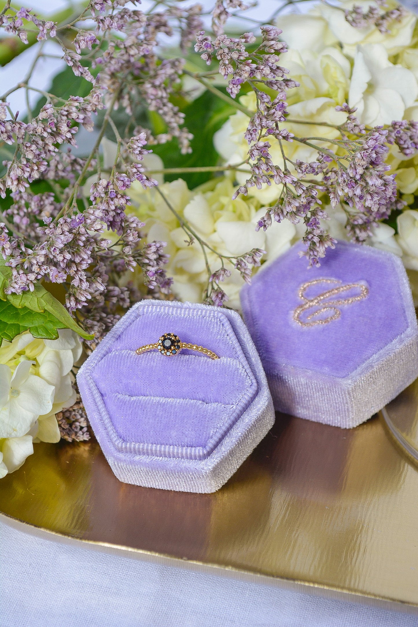 Gemstone Flower Ring